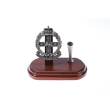 Load image into Gallery viewer, The Royal New South Wales Regiment Single Desk Set &amp; Pen Holder (RNSWR)-Buckingham Pewter
