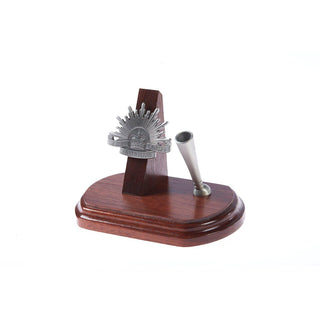 The Australian Rising Sun Single Pen Desk Set - Buckingham Pewter