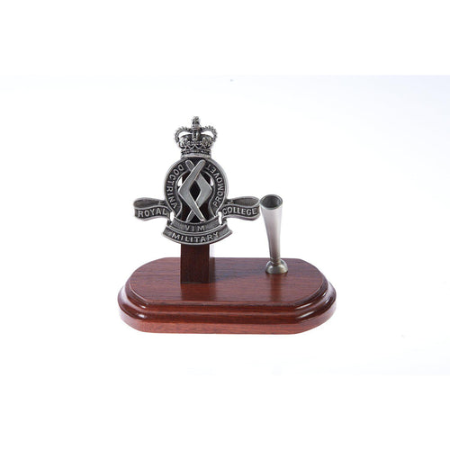 The Royal Military College, Duntroon, Single Desk Set & Pen Holder-Buckingham Pewter