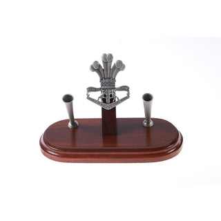 The 4th/19th Prince of Wales’s Light Horse Regiment Double Desk Set & Pen Holder-Buckingham Pewter