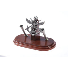 Load image into Gallery viewer, Tri Service Double Desk Set &amp; Pen Holder-Buckingham Pewter

