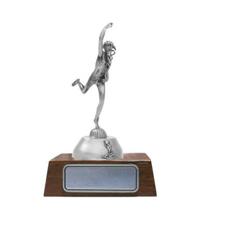 Royal Australian Corps of Signals Figurine in pewter on a wooden base, showcasing Australian craftsmanship